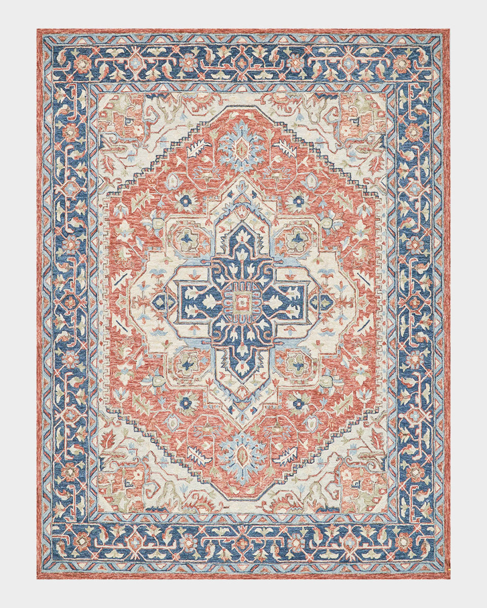 Richmond Serapi Hand-Tufted Red/Blue Rug, 12' x 15'
